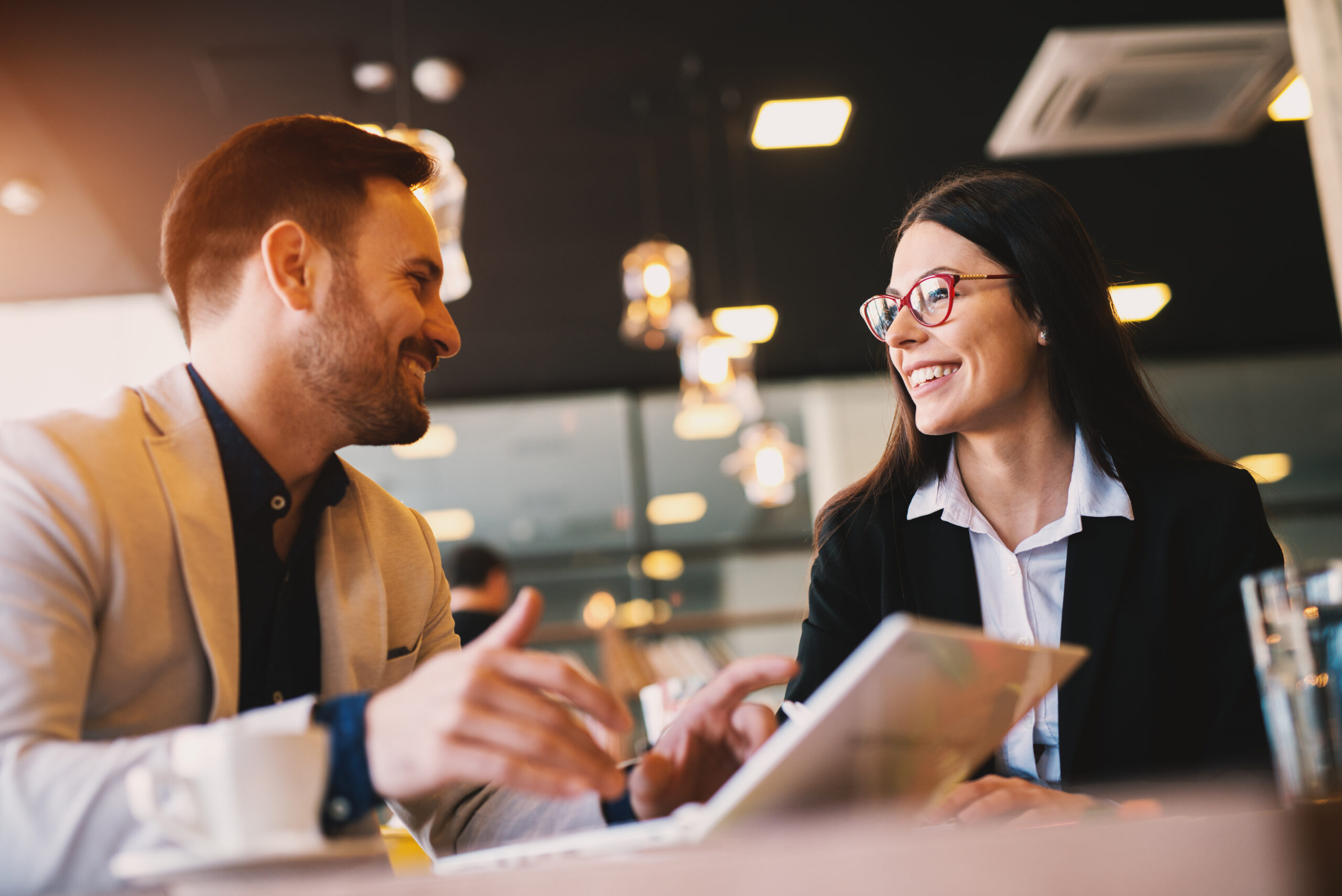 Real Estate Professionals Getting Coffee