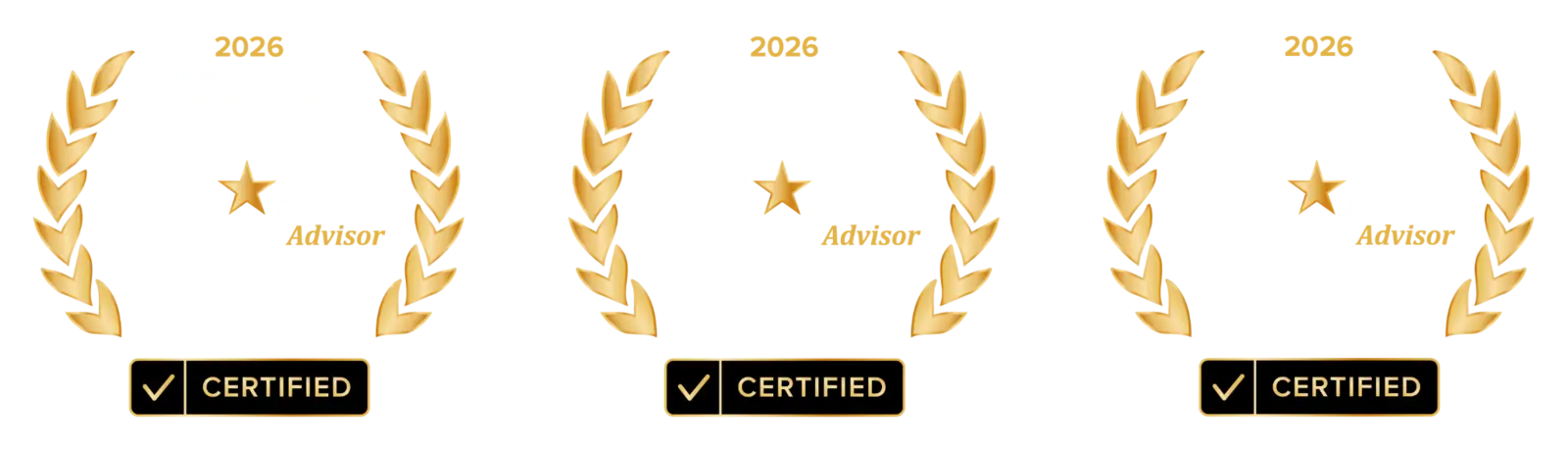 Broker Agent Advisor Top 100 Rising Star, Five Star and Seven Star certification badges